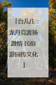 台儿庄：龙舟竞渡扬激情 民俗游园传文化