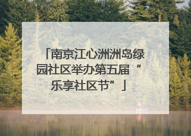南京江心洲洲岛绿园社区举办第五届“乐享社区节”