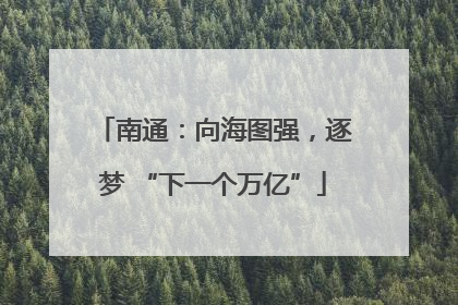 南通：向海图强，逐梦 “下一个万亿”