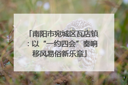 南阳市宛城区瓦店镇：以“一约四会”奏响移风易俗新乐章