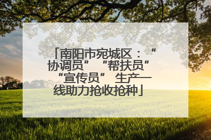 南阳市宛城区：“协调员”“帮扶员”“宣传员” 生产一线助力抢收抢种