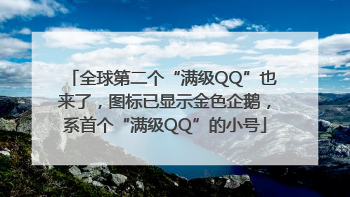 全球第二个“满级QQ”也来了，图标已显示金色企鹅，系首个“满级QQ”的小号