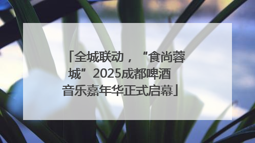 全城联动，“食尚蓉城”2025成都啤酒音乐嘉年华正式启幕