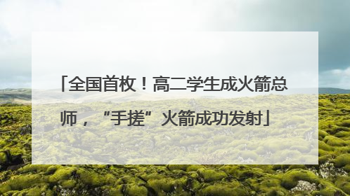 全国首枚！高二学生成火箭总师，“手搓”火箭成功发射
