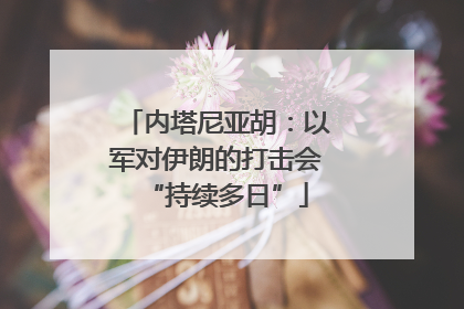 内塔尼亚胡：以军对伊朗的打击会“持续多日”