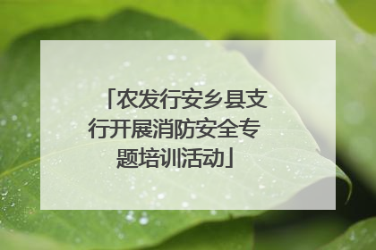 农发行安乡县支行开展消防安全专题培训活动