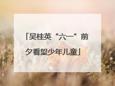 吴桂英“六一”前夕看望少年儿童