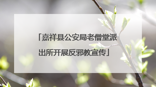 嘉祥县公安局老僧堂派出所开展反邪教宣传