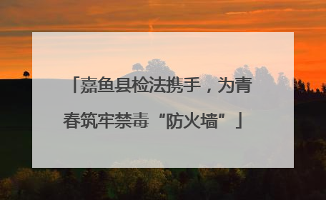 嘉鱼县检法携手，为青春筑牢禁毒“防火墙”