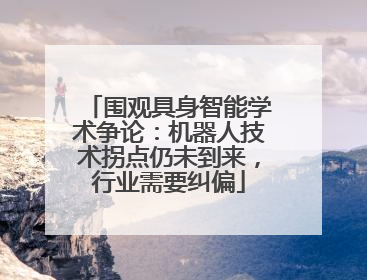 围观具身智能学术争论：机器人技术拐点仍未到来，行业需要纠偏