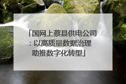 国网上蔡县供电公司：以高质量数据治理 助推数字化转型