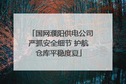 国网濮阳供电公司严抓安全细节 护航仓库平稳度夏