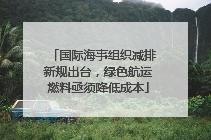 国际海事组织减排新规出台，绿色航运燃料亟须降低成本