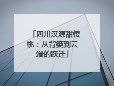 四川汉源甜樱桃：从背篓到云端的跃迁