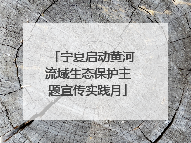 宁夏启动黄河流域生态保护主题宣传实践月