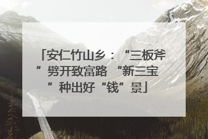 安仁竹山乡：“三板斧”劈开致富路 “新三宝”种出好“钱”景
