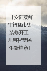 安阳菜鲜生智慧市集装修开工 开启智慧民生新篇章