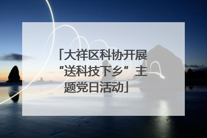 大祥区科协开展“送科技下乡”主题党日活动