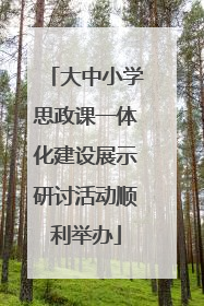 大中小学思政课一体化建设展示研讨活动顺利举办