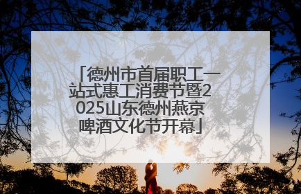 德州市首届职工一站式惠工消费节暨2025山东德州燕京啤酒文化节开幕
