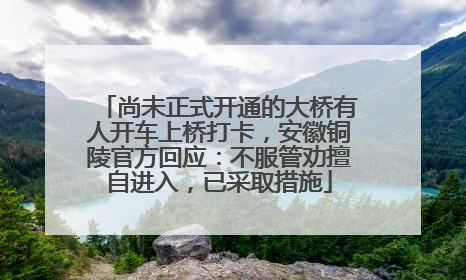 尚未正式开通的大桥有人开车上桥打卡，安徽铜陵官方回应：不服管劝擅自进入，已采取措施