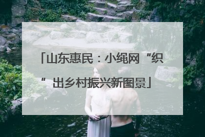 山东惠民：小绳网“织”出乡村振兴新图景