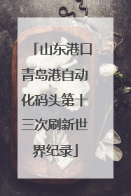 山东港口青岛港自动化码头第十三次刷新世界纪录
