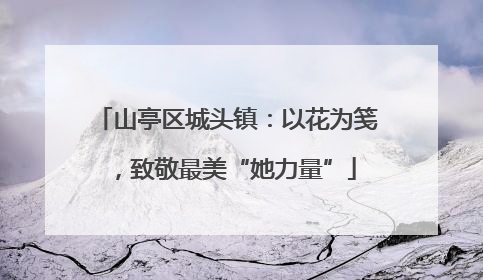 山亭区城头镇：以花为笺，致敬最美“她力量”