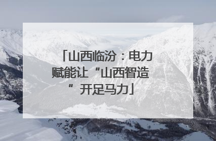 山西临汾：电力赋能让“山西智造”开足马力