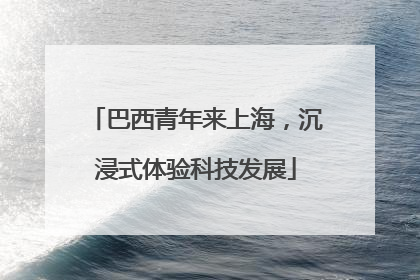 巴西青年来上海，沉浸式体验科技发展