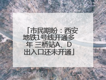 市民期盼：西安地铁1号线开通多年 三桥站A、D出入口还未开通