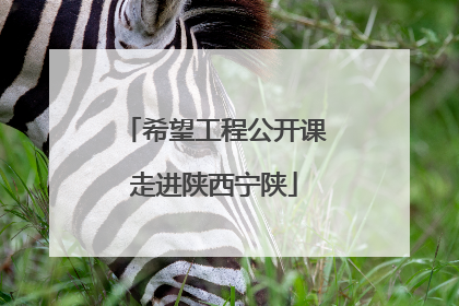 希望工程公开课走进陕西宁陕