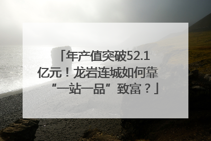 年产值突破52.1亿元！龙岩连城如何靠“一站一品”致富？