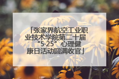张家界航空工业职业技术学院第二十届“5·25”心理健康日活动圆满收官