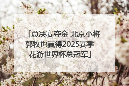 总决赛夺金 北京小将郭牧也赢得2025赛季花游世界杯总冠军