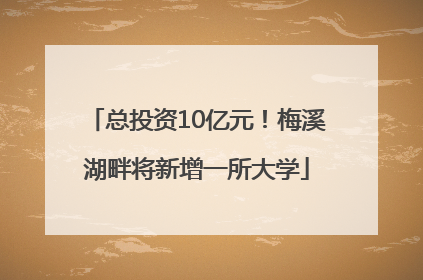 总投资10亿元！梅溪湖畔将新增一所大学