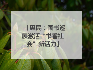 惠民：图书巡展激活“书香社会”新活力
