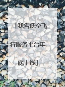 我省低空飞行服务平台年底上线
