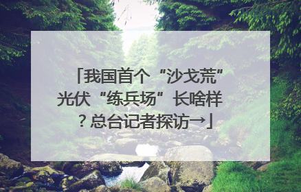 我国首个“沙戈荒”光伏“练兵场”长啥样？总台记者探访→