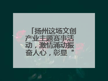 扬州这场文创产业主题赛事活动，激情涌动振奋人心，彰显“青春力量”
