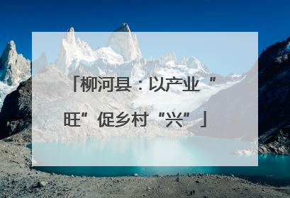 柳河县：以产业“旺”促乡村“兴”