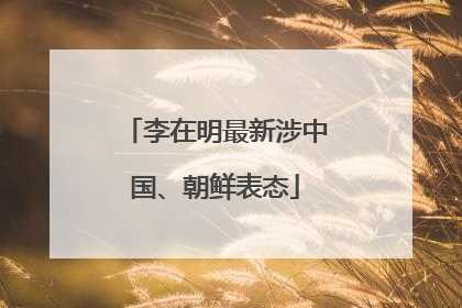 李在明最新涉中国、朝鲜表态