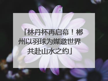 林丹杯再启幕！郴州以羽球为媒邀世界共赴山水之约