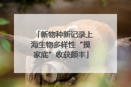 新物种新记录上海生物多样性“摸家底”收获颇丰
