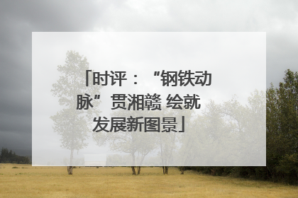 时评：“钢铁动脉”贯湘赣 绘就发展新图景
