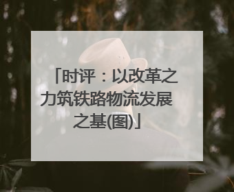 时评：以改革之力筑铁路物流发展之基(图)