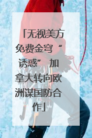 无视美方免费金穹“诱惑” 加拿大转向欧洲谋国防合作