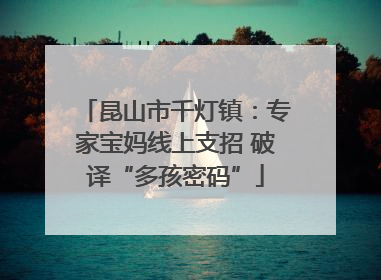 昆山市千灯镇：专家宝妈线上支招 破译“多孩密码”