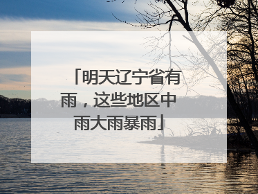 明天辽宁省有雨,这些地区中雨大雨暴雨