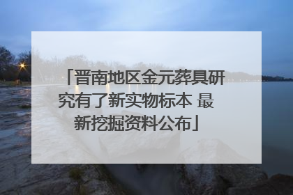 晋南地区金元葬具研究有了新实物标本 最新挖掘资料公布